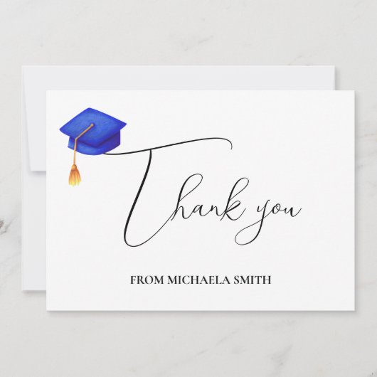 シンプルモダンScript Gradation サンキューカード (正面)