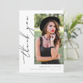 シンプルモダンScript Gradation サンキューカード (スタンド正面)