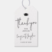 シンプルモダンScript Graduate感謝してい You ギフトタグ (正面)