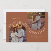 シンプルモダンScript Minimalist写真 シーズンカード (正面)