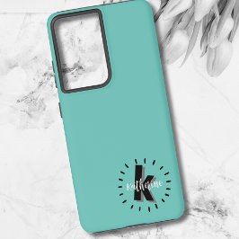 シンプルモダンScript Monogramイニシャル Samsung Galaxy S21 Ultraケース