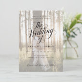 シンプルモダンScript Overlay Photo結婚's 招待状 (スタンド正面)