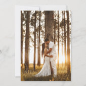 シンプルモダンScript Overlay Photo結婚's 招待状 (裏面)