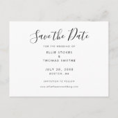 シンプルモダンScript Photo 案内ポストカード (裏面)