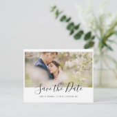 シンプルモダンScript Photo 案内ポストカード (スタンド正面)