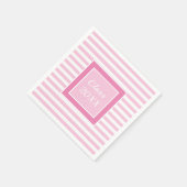 シンプルモダンScript Pink Graduateパーティー スタンダードカクテルナプキン (角)