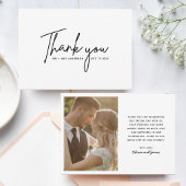 シンプルモダンScript Thank 結婚 You's Photo Card サンキューカード