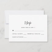 シンプルモダンScript Wedding Rsvp (正面)