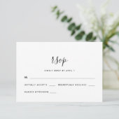シンプルモダンScript Wedding Rsvp (スタンド正面)