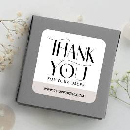 シンプルモダンSerifフォントBusiness Thank You スクエアシール