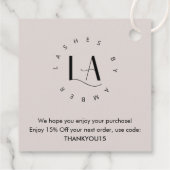 シンプルモダンSerifフォントBusiness Thank You フェイバータグ (裏面)