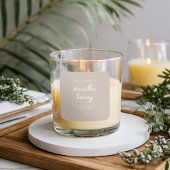 シンプルモダンTAUPEキャンドルラベル スクエアシール