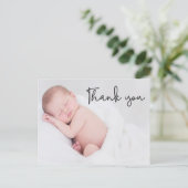 シンプルモダンThank Youベビー ポストカード (スタンド正面)
