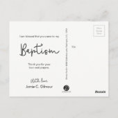 シンプルモダンThank Youベビー ポストカード (裏面)