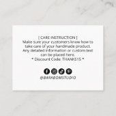 シンプルモダンThank you Businessロゴ 名刺 (裏面)