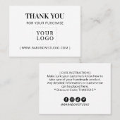 シンプルモダンThank you Businessロゴ 名刺 (正面/裏面)