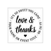 シンプルモダンTHANK YOU ROUND差出人住所 ラバースタンプ (インプリント)