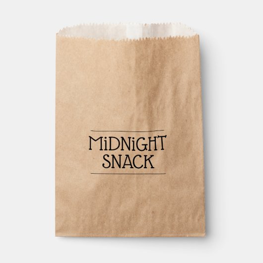 シンプルモダンTreat Midnight Snackパーティー フェイバーバッグ (正面)