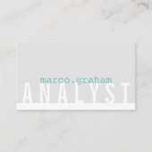 シンプルモダンTYPEプレーン男らしグレーミントグリーン 名刺 (正面)