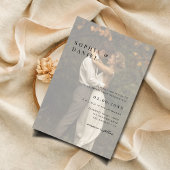 シンプルモダンVellum Overlay Photo 結婚 Budget 招待状