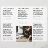 シンプルモノクロのパンフレットモダンカタログ (裏面)