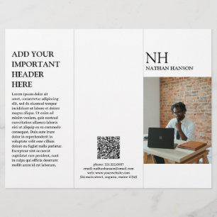 シンプルモノクロのパンフレットモダンカタログ チラシ