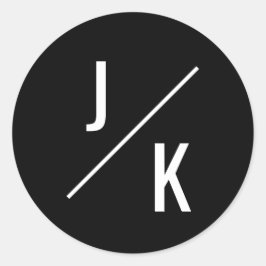 シンプルモノクロ円の好意ステッカー ラウンドシール