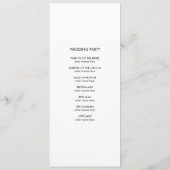 シンプルモノクロ結婚サークル式プログラム プログラム (裏面)