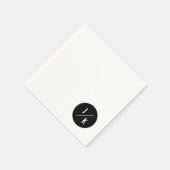 シンプルモノクロ結婚円ナプキン スタンダードカクテルナプキン (角)