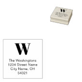 シンプルモノグはっきりしたラム差出人住所パーソナライズされた ラバースタンプ (押印)