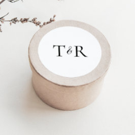 シンプルモノグエレガントラム封筒用シール ラウンドシール