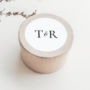 シンプルモノグエレガントラム封筒用シール ラウンドシール