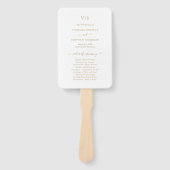 シンプルモノグエレガントラム金ゴールド結婚式 プログラム ハンドファン (正面)