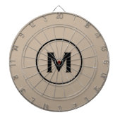 シンプルモノグクラシックラムブラックベージュ ダーツボード (正面)