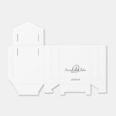 シンプルモノグパーソナライズされたラム結婚式の引き出物箱 フェイバーボックス (折り畳みなし)