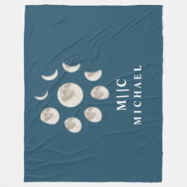 シンプルモノグモダンラムパーソナライズされた フリースブランケット