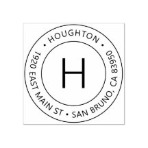 シンプルモノグモダンラム差出人住所