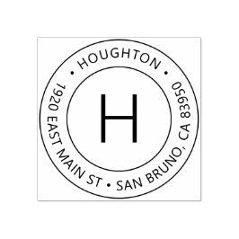 シンプルモノグモダンラム差出人住所 ラバースタンプ