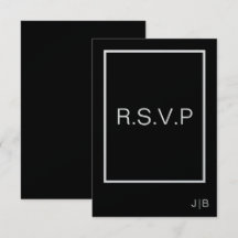 シンプルモノグモダンラム結婚白黒