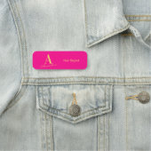 シンプルモノグモダンラム美容師 名札 (インサイチュ)