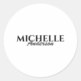 シンプルモノグモダンラム ラウンドシール