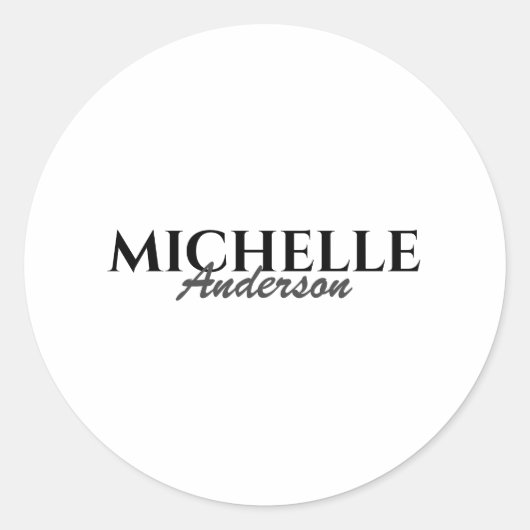 シンプルモノグモダンラム ラウンドシール (正面)