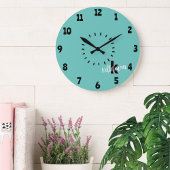 シンプルモノグモダンラム ラージ壁時計