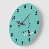 シンプルモノグモダンラム ラージ壁時計 (傾斜)