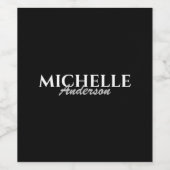 シンプルモノグモダンラム ワインラベル (シングルラベル)