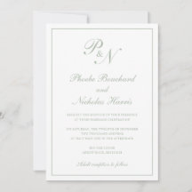 シンプルモノグラエレガントムのセージを一つ結婚で飲む