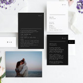 シンプルモノグラエレガントム金ゴールド写真の保存日付 箔招待状