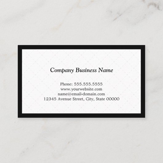 シンプルモノグラエレガントム – 簡単のカスタマイズ 名刺 (裏面)