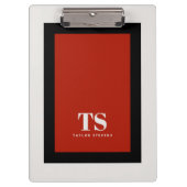 シンプルモノグラスタイリッシュム色ブロック クリップボード (正面)