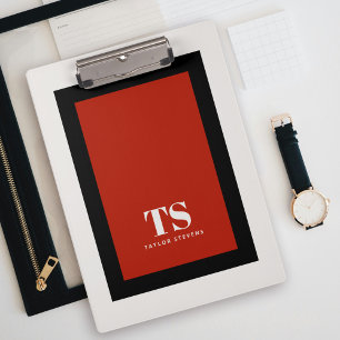 シンプルモノグラスタイリッシュム色ブロック クリップボード